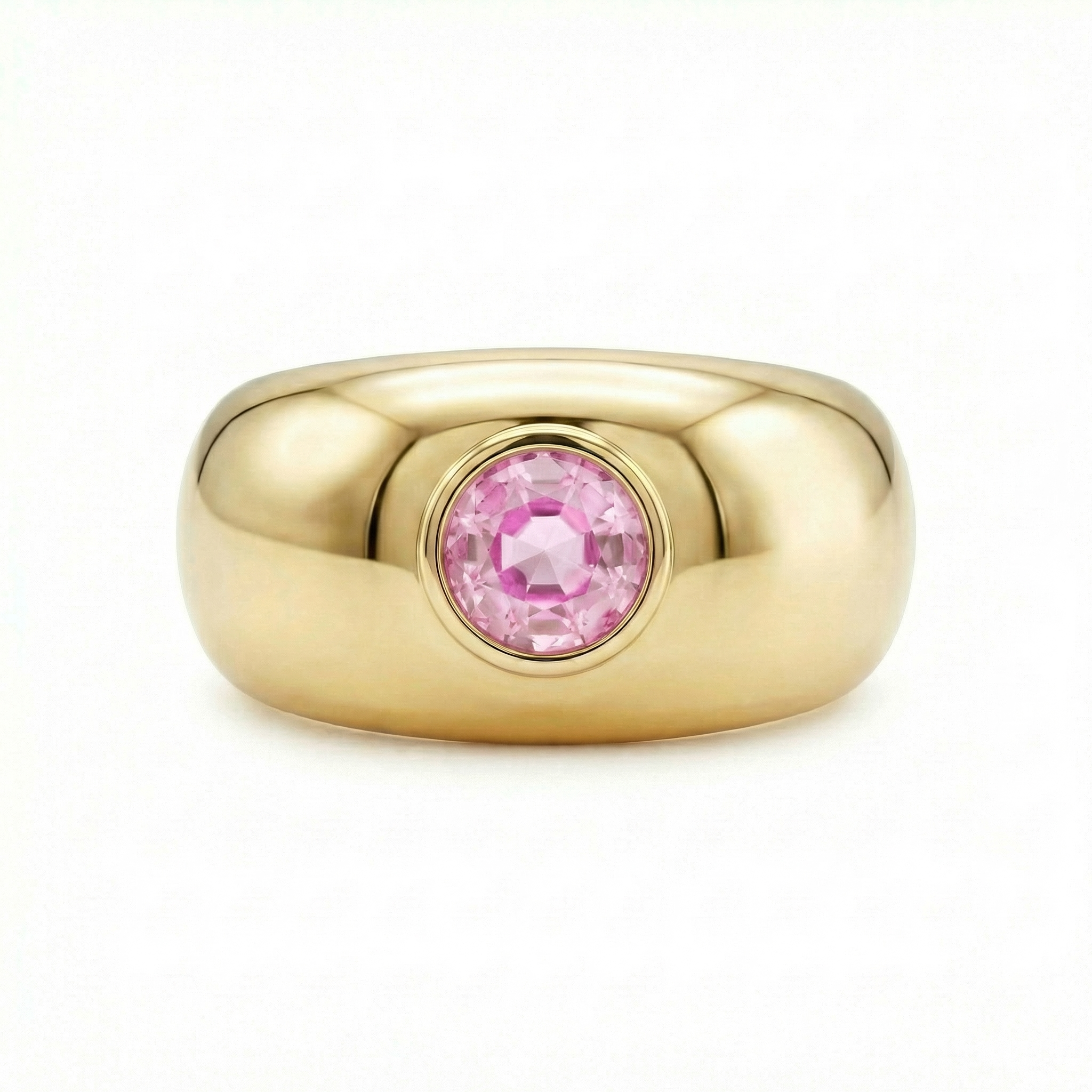 Forma Signet Ring – Light Pink Sapphire