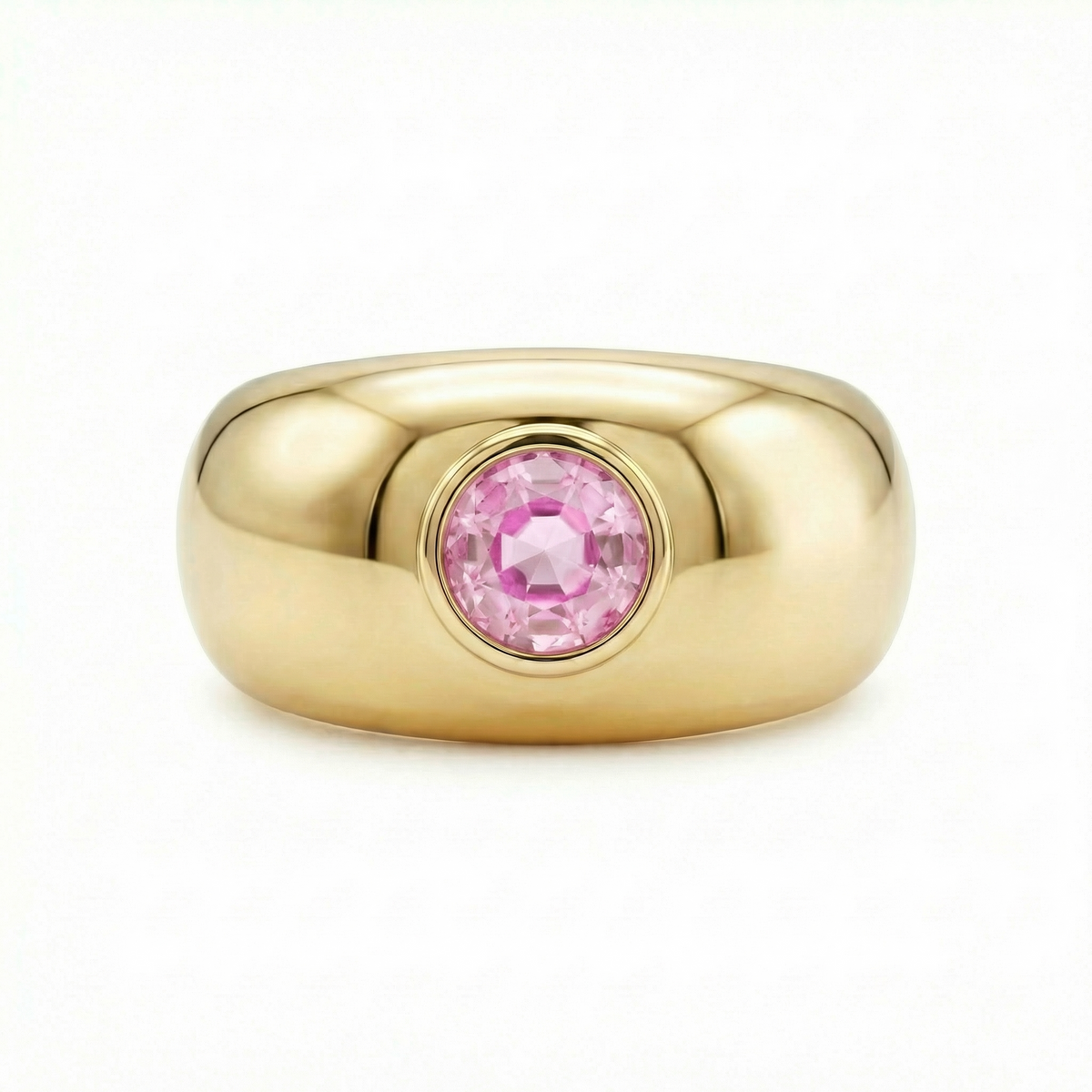 Forma Signet Ring – Light Pink Sapphire