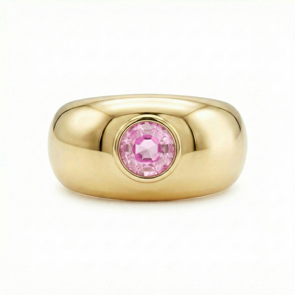 Forma Signet Ring – Light Pink Sapphire