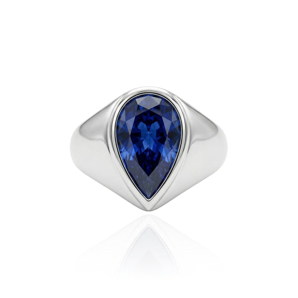 Nova Signet Ring – Blue Sapphire