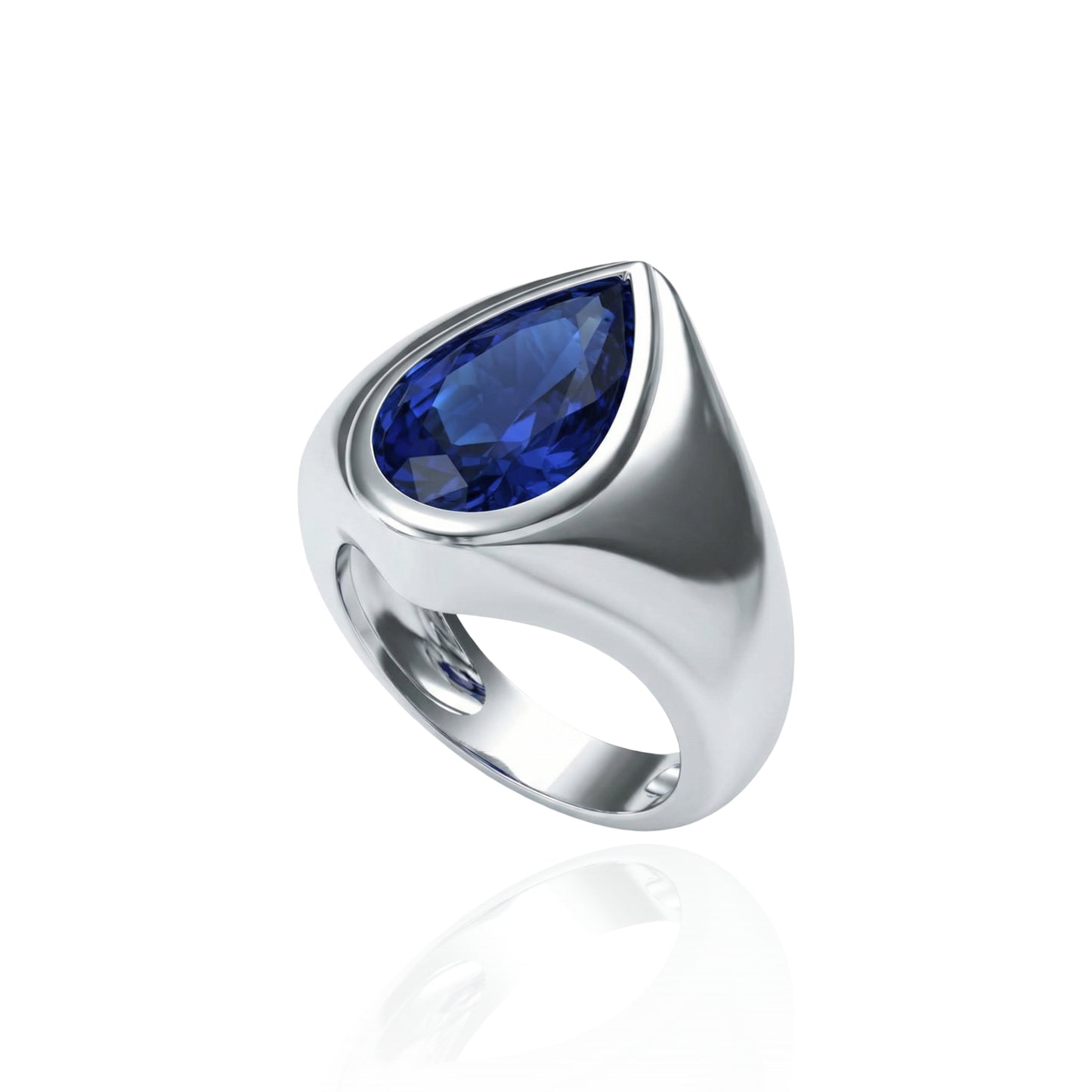 Nova Signet Ring – Blue Sapphire