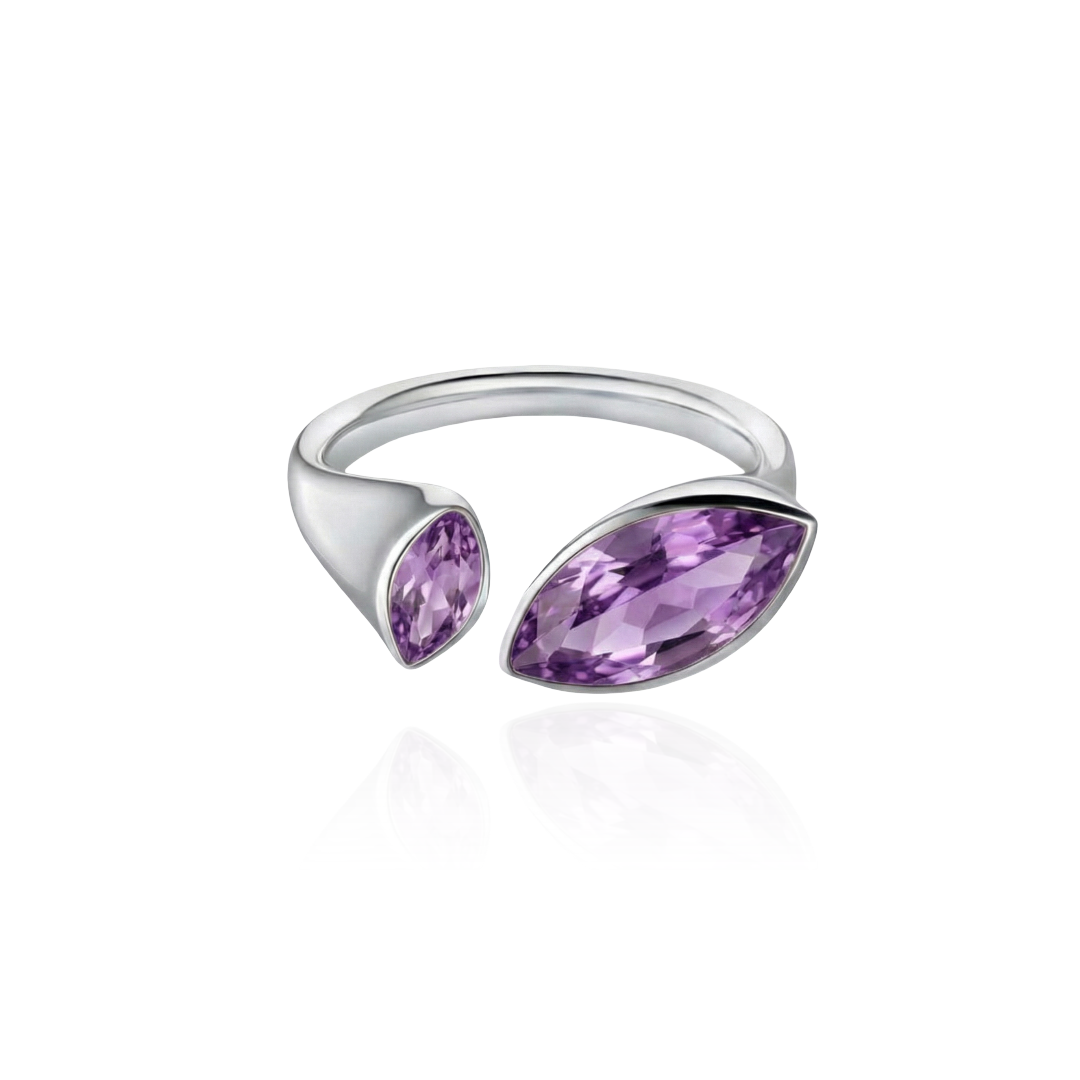 Aria Duo Marquise Ring – Purple Sapphire
