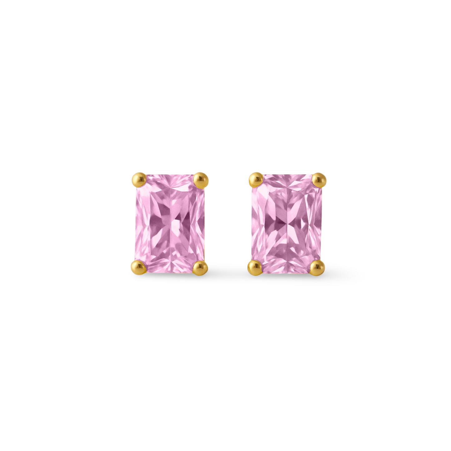 Nexus Mini Stud Earrings – Light Pink Sapphire