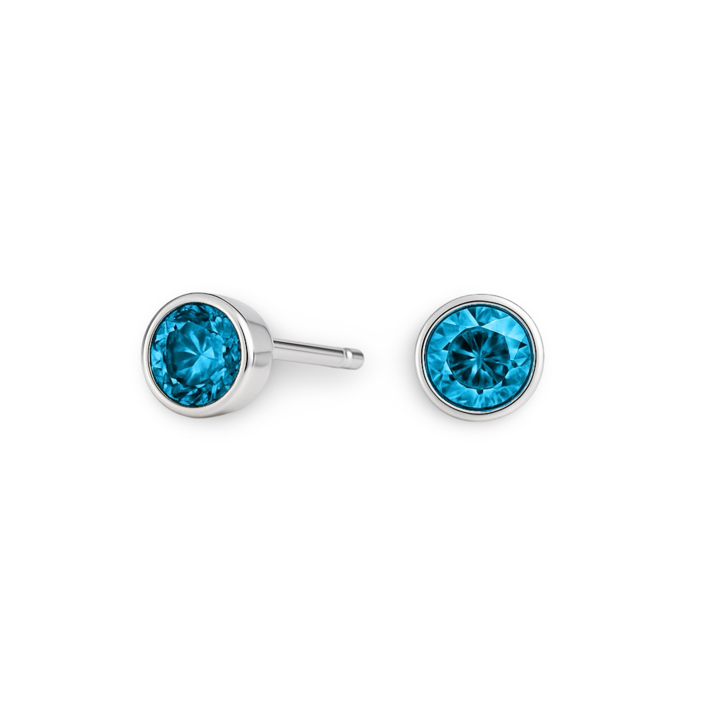 Forma Grande Stud Earrings – Teal Blue Spinel