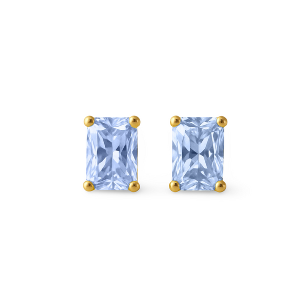 Nexus Mini Stud Earrings – Light Blue Aquamarine