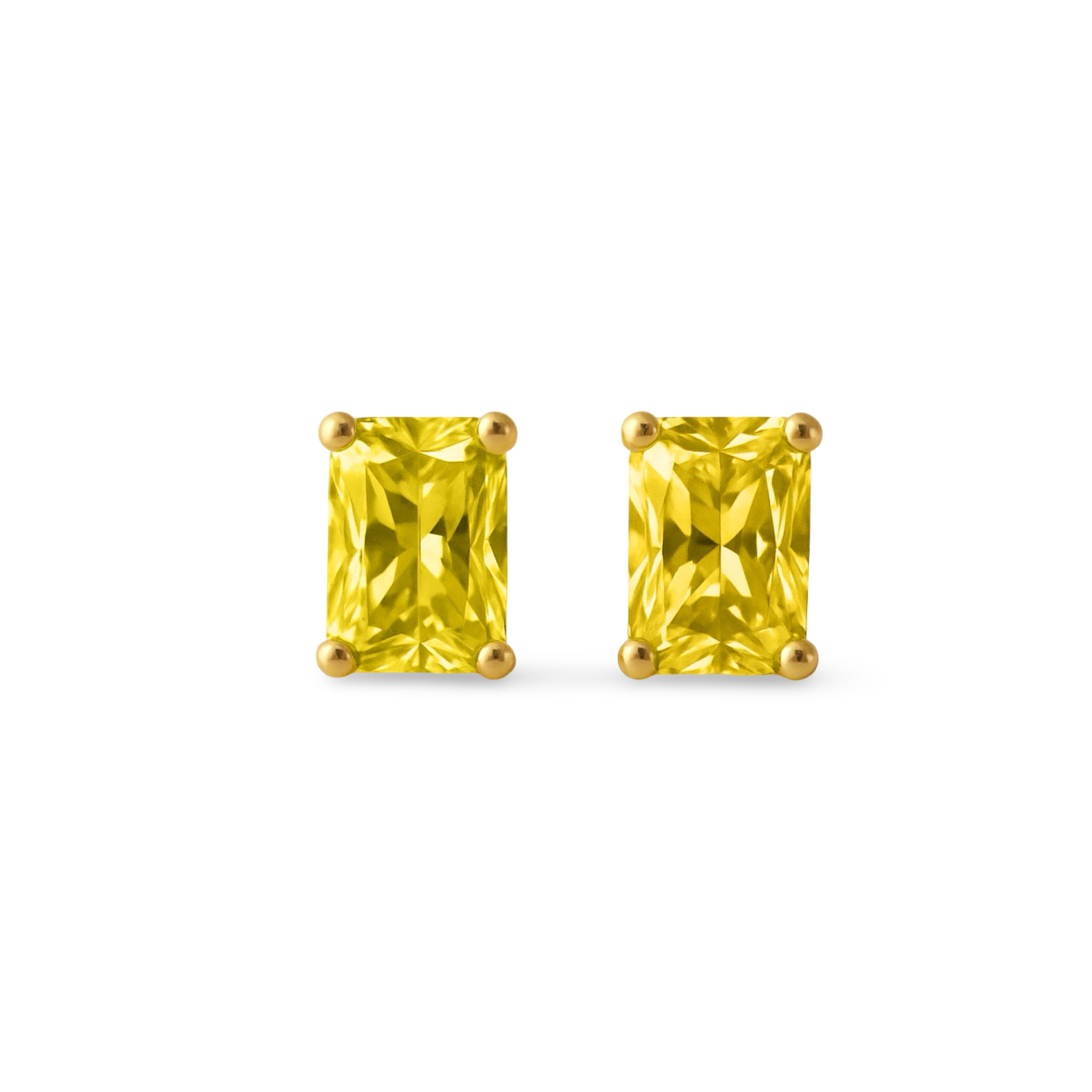 Nexus Mini Stud Earrings – Yellow Sapphire