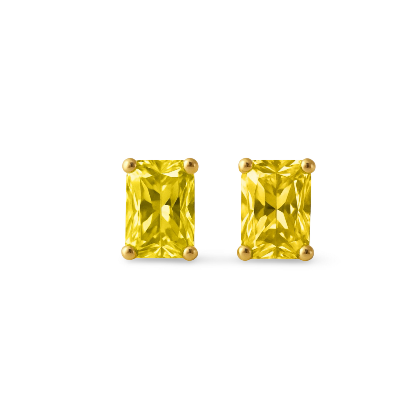 Nexus Mini Stud Earrings – Yellow Sapphire