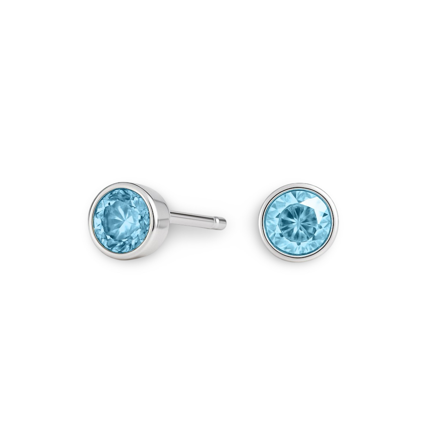 Forma Grande Stud Earrings – Light Blue Aquamarine