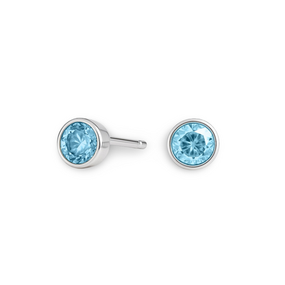 Forma Mini Stud Earrings – Light Blue Aquamarine