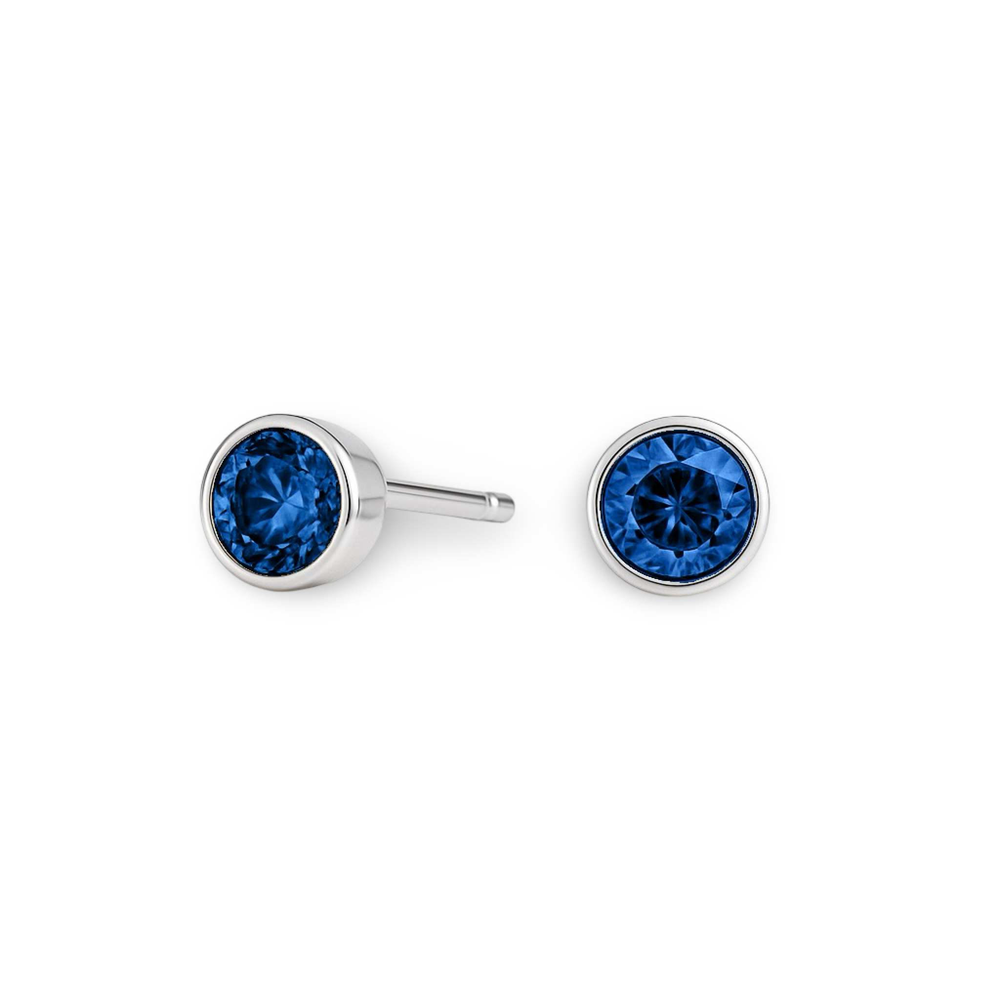 Forma Grande Stud Earrings – Blue Sapphire