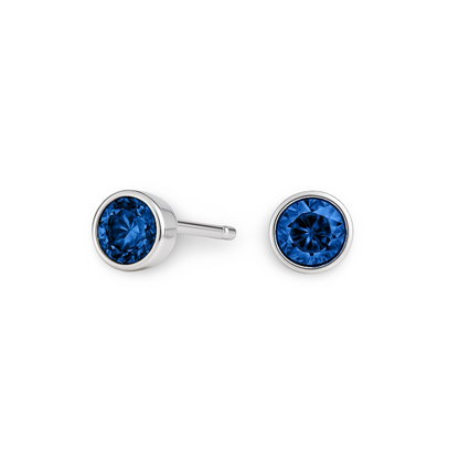 Forma Mini Stud Earrings – Blue Sapphire