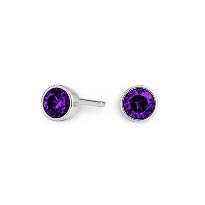 Forma Mini Stud Earrings – Purple Sapphire