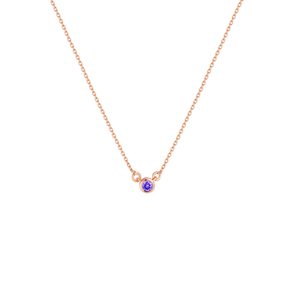 Forma Mini Solitaire Necklace – Purple Sapphire