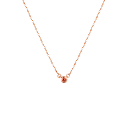 Forma Mini Solitaire Necklace – Orange Padparadscha Sapphire