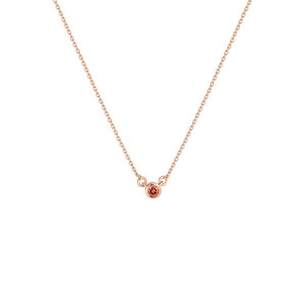 Forma Mini Solitaire Necklace – Orange Padparadscha Sapphire