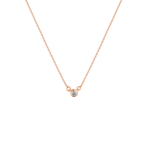 Forma Mini Solitaire Necklace – White Diamond