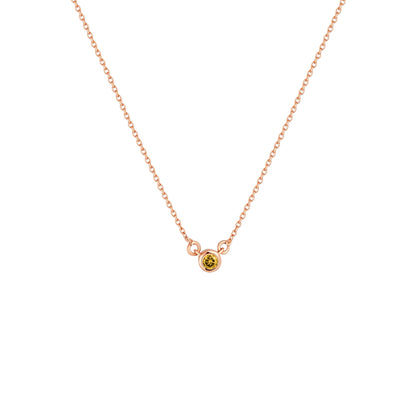 Forma Mini Solitaire Necklace – Yellow Sapphire