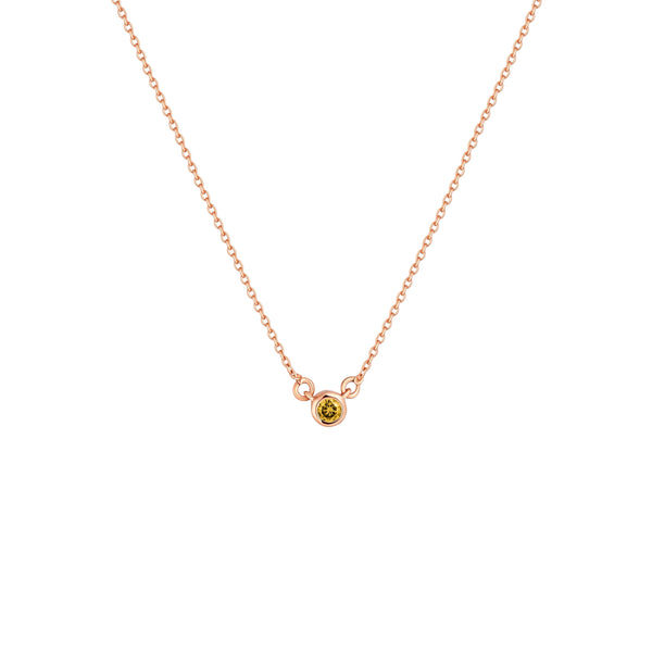 Forma Mini Solitaire Necklace – Yellow Sapphire