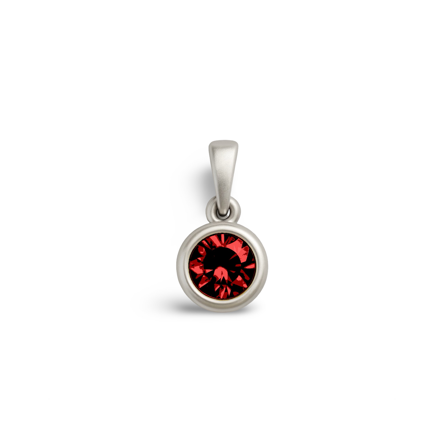 Forma Mini Solitaire Necklace – Deep Red Garnet