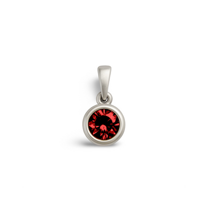 Forma Mini Solitaire Necklace – Deep Red Garnet