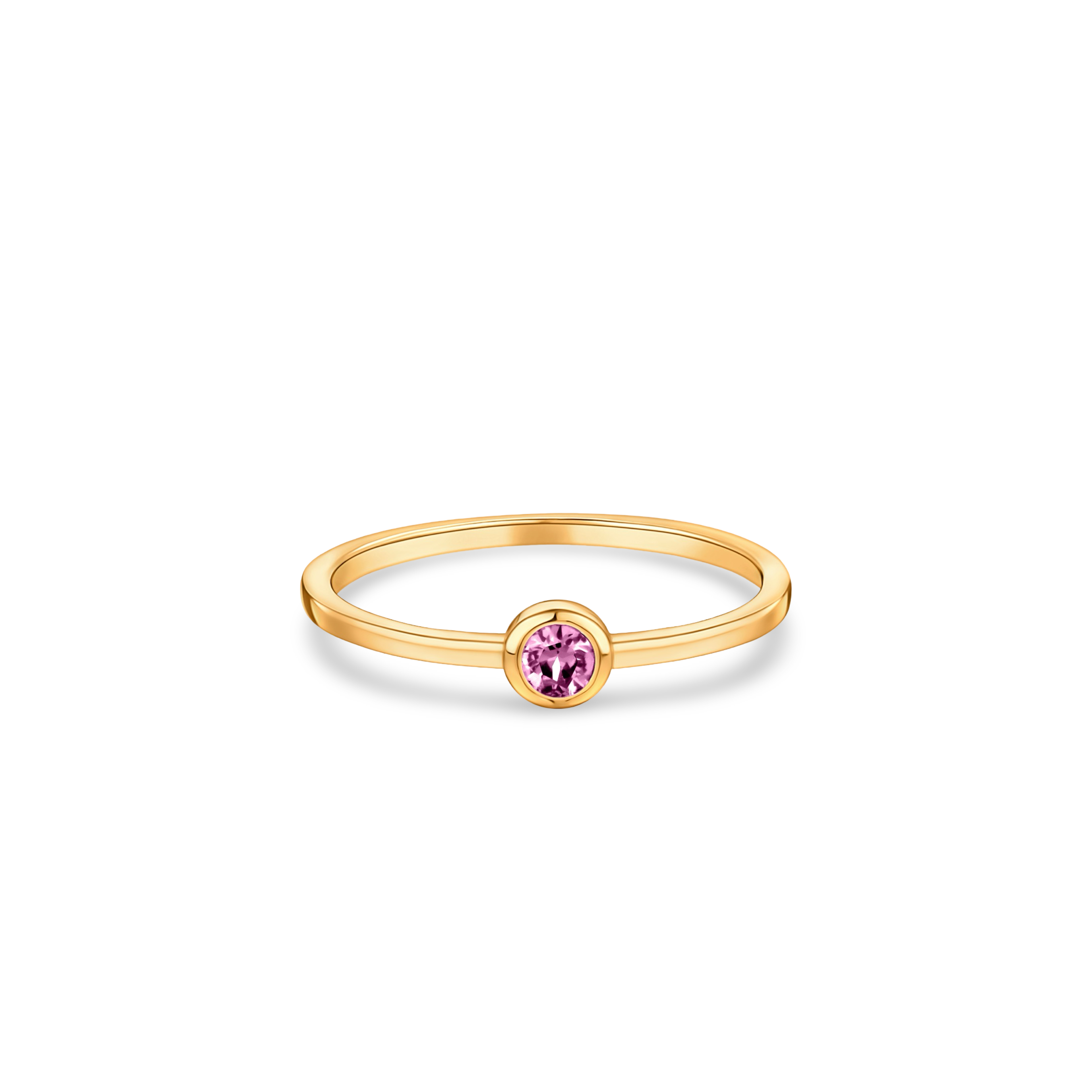 Forma Mini Solitaire Ring – Light Pink Sapphire