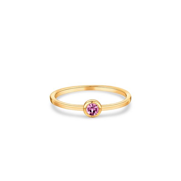 Forma Mini Solitaire Ring – Light Pink Sapphire