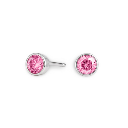 Forma Mini Stud Earrings – Light Pink Sapphire
