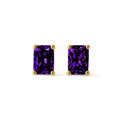 Nexus Mini Stud Earrings – Purple Sapphire