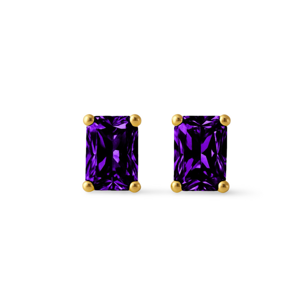 Nexus Mini Stud Earrings – Purple Sapphire