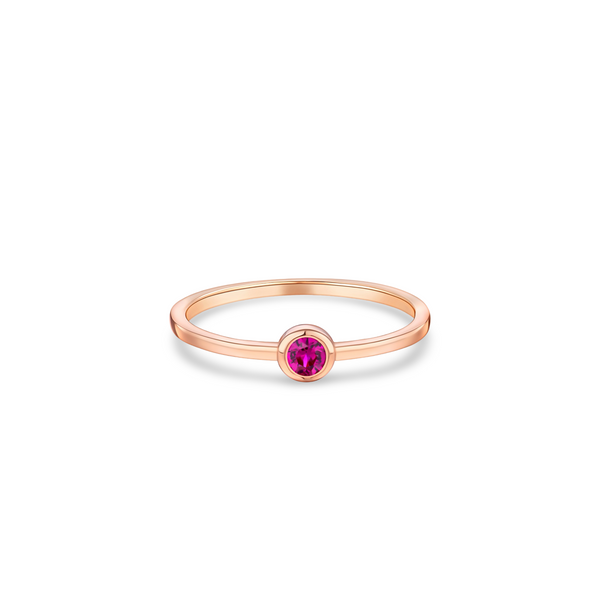 Forma Mini Solitaire Ring – Red Ruby