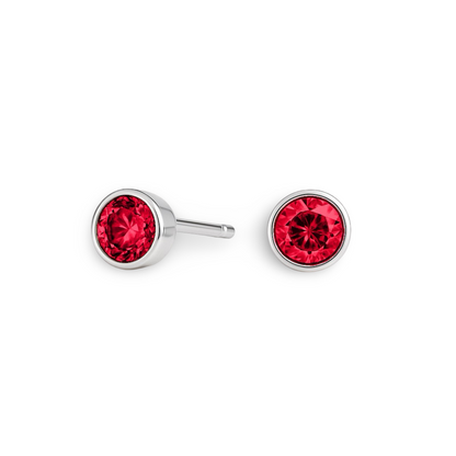 Forma Grande Stud Earrings – Red Ruby