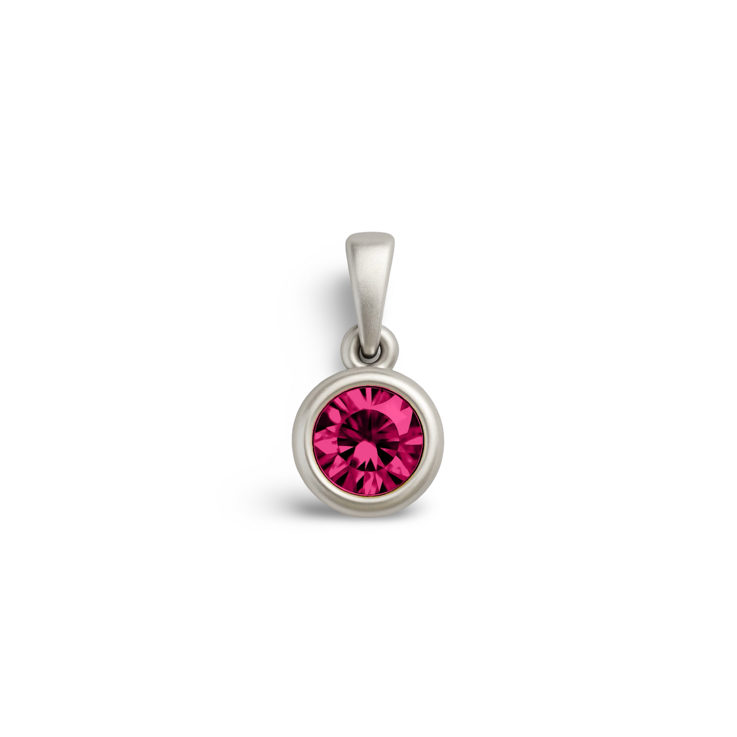Forma Mini Solitaire Necklace – Red Ruby