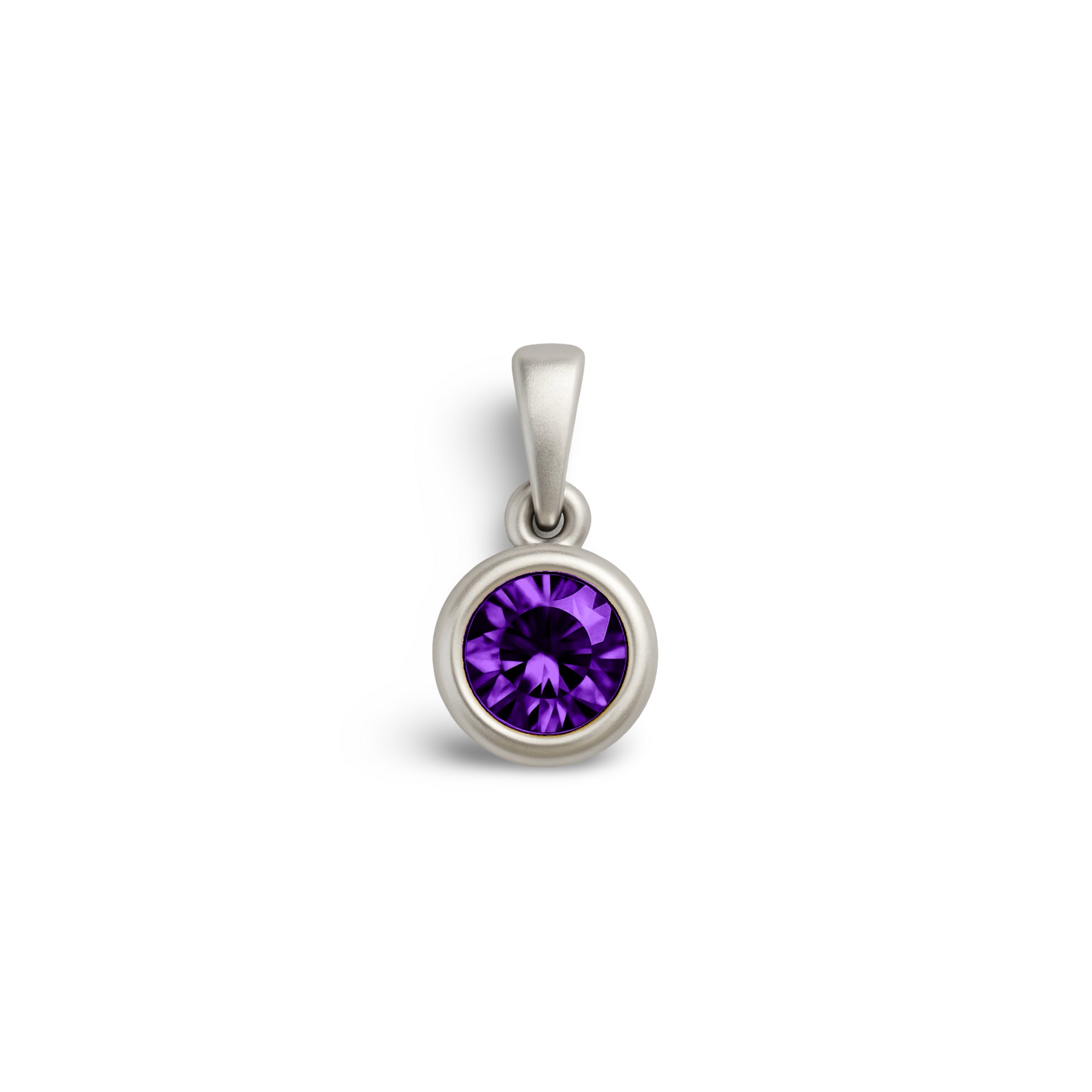 Forma Mini Solitaire Necklace – Purple Amethyst