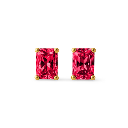 Nexus Mini Stud Earrings – Red Ruby