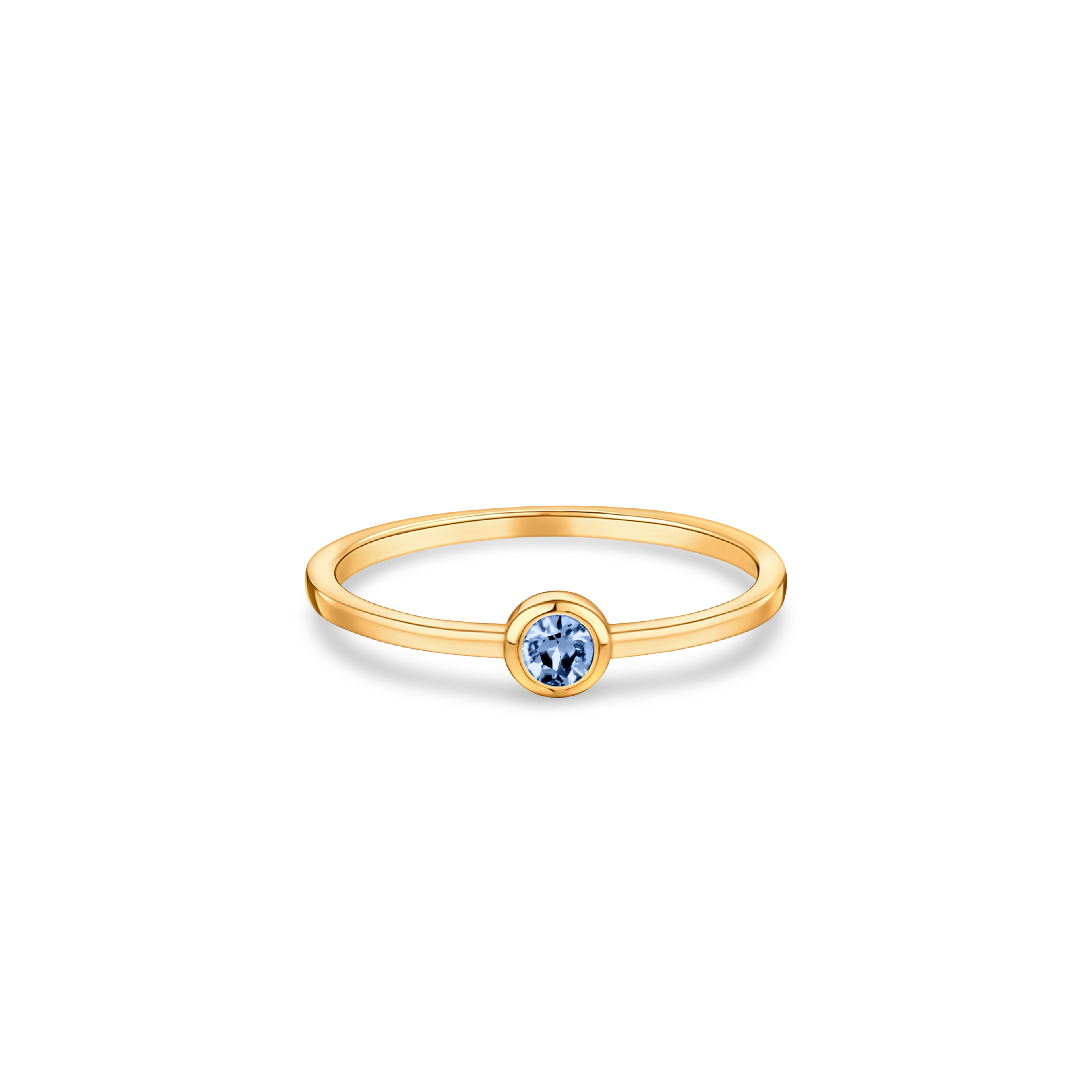 Forma Mini Solitaire Ring – Light Blue Aquamarine