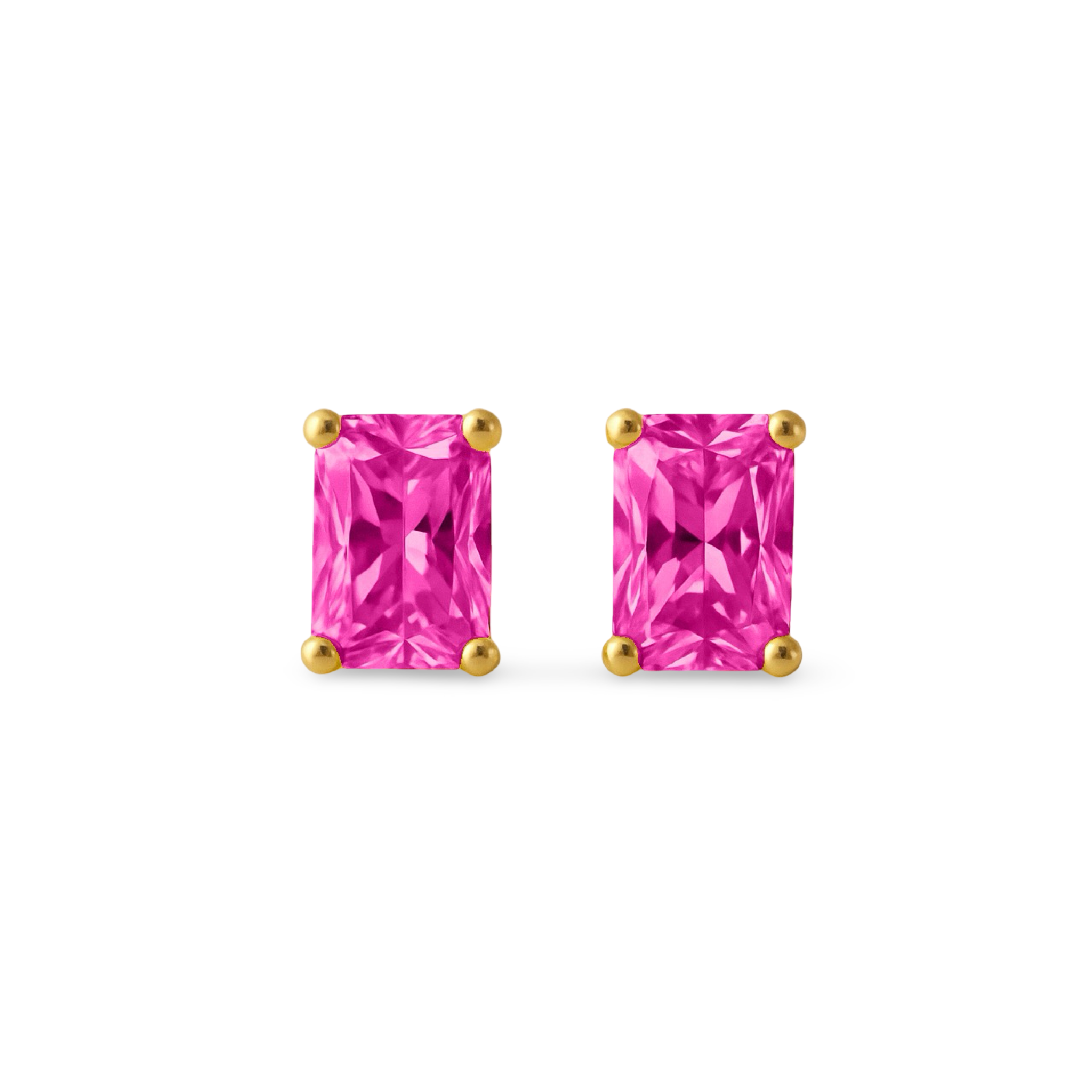Nexus Mini Stud Earrings – Vivid Pink Sapphire