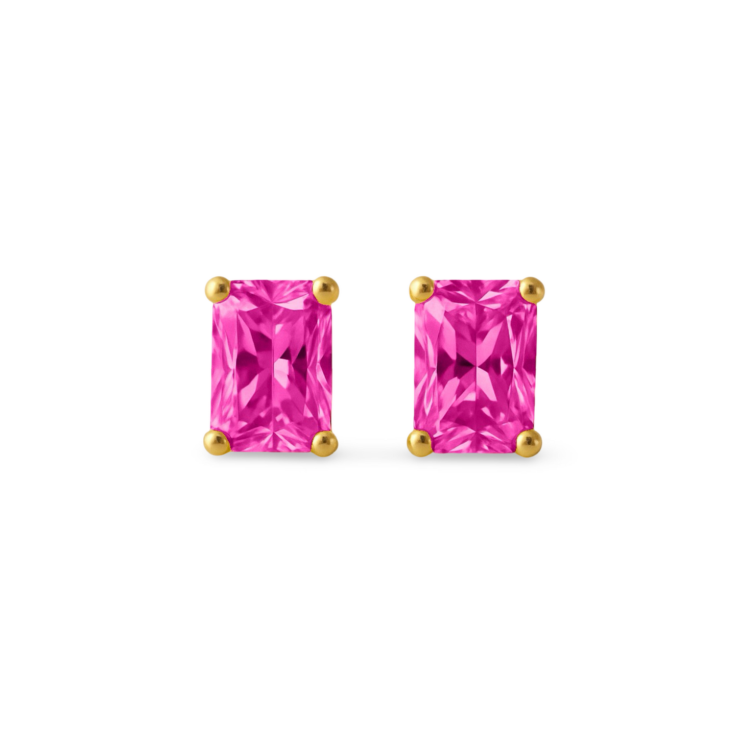 Nexus Mini Stud Earrings – Vivid Pink Sapphire