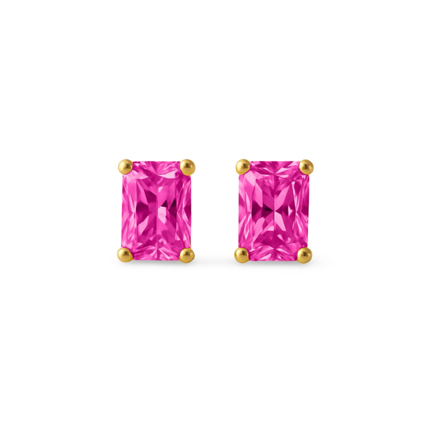 Nexus Mini Stud Earrings – Vivid Pink Sapphire