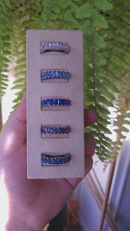 Nexus Eternity Ring – Teal Blue Spinel