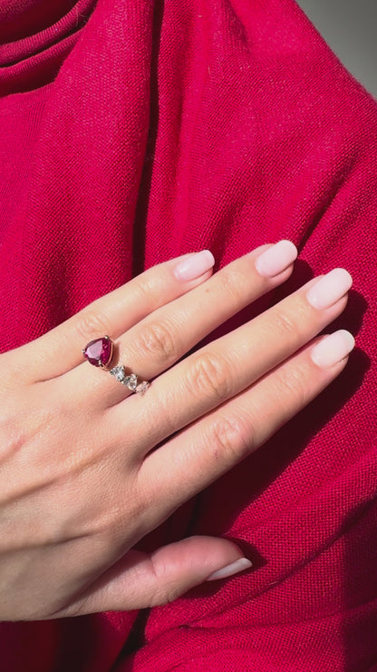 Amore Open Ring – Zambian Green Emerald