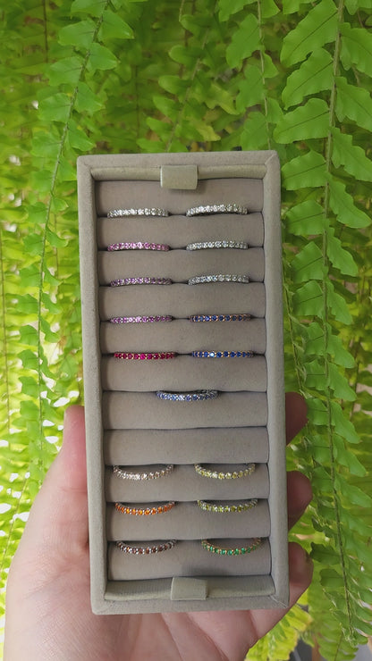 Linea Midi Ring – Light Pink Sapphire