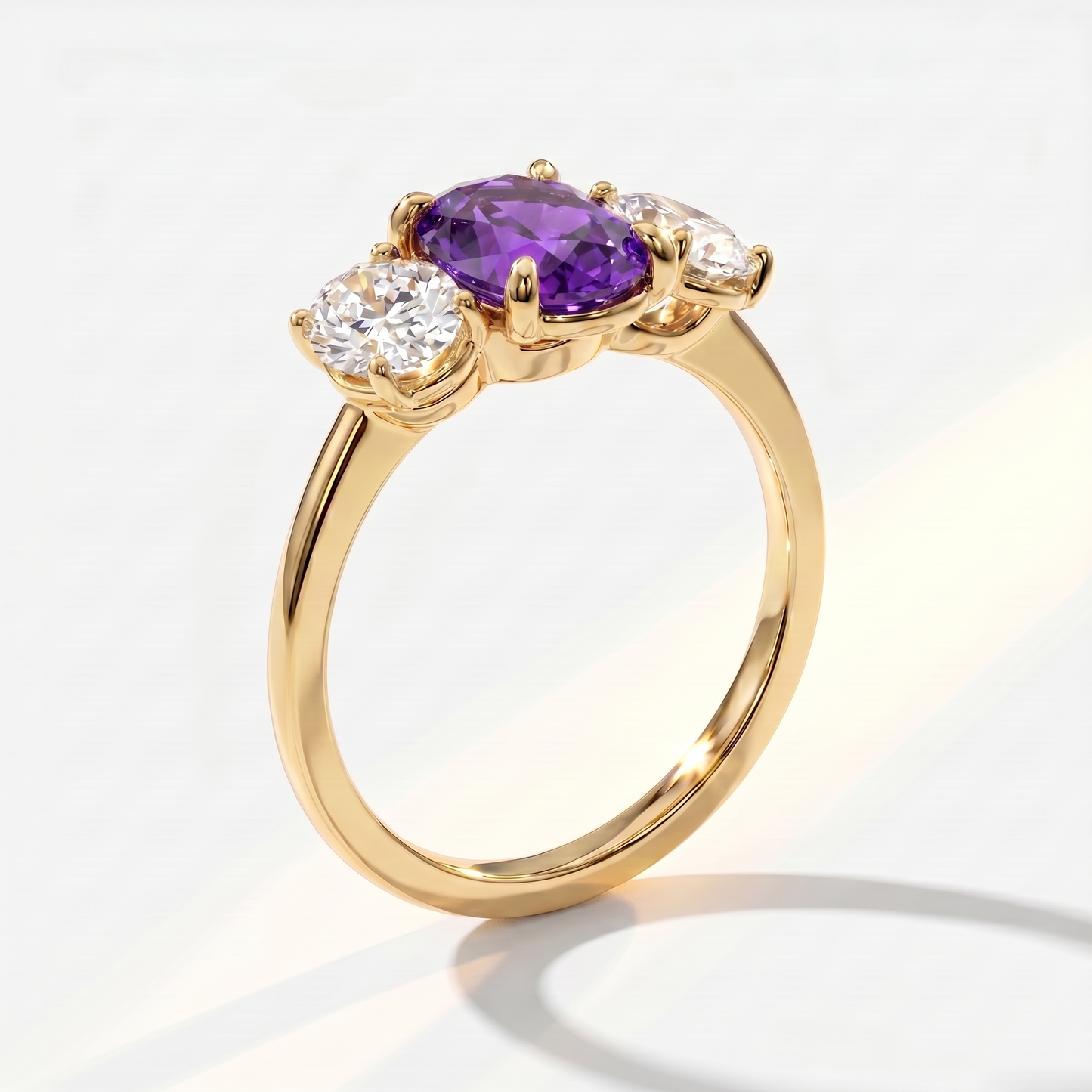Velara Trilogy Ring – Purple Sapphire