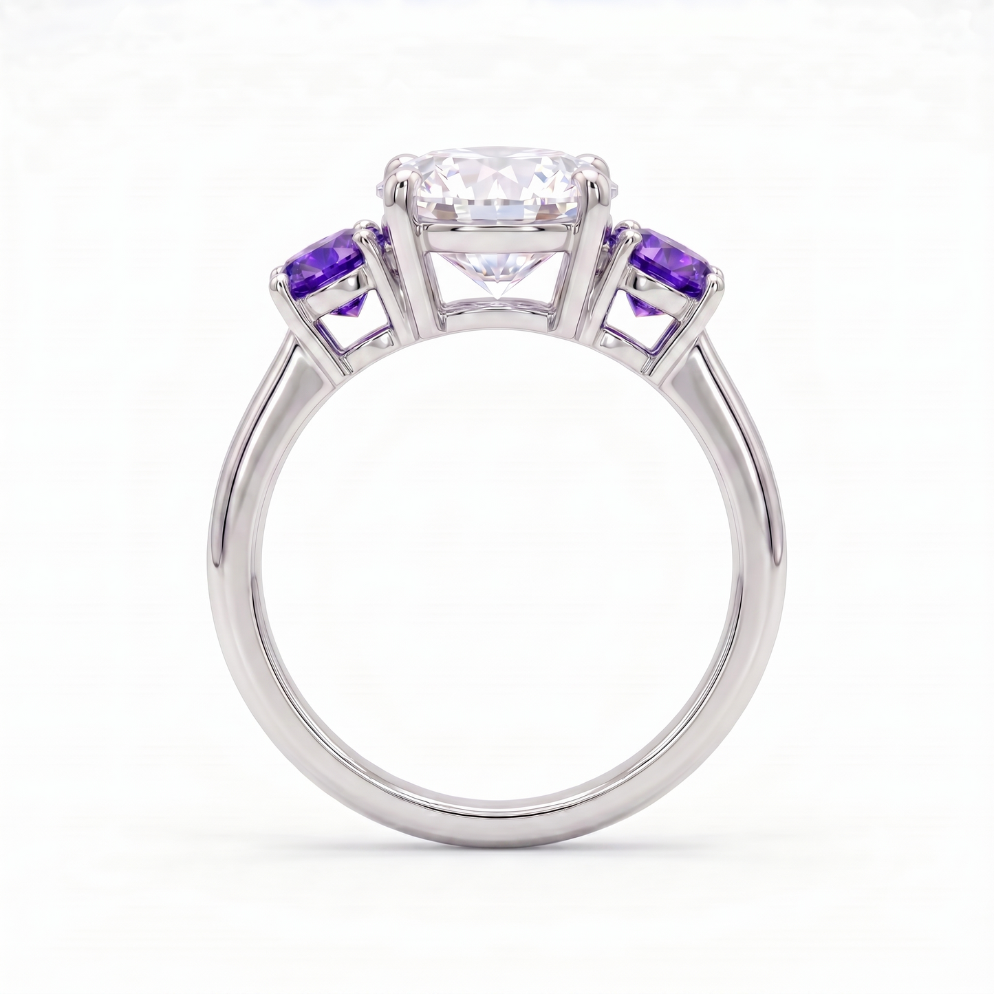 Juno Trilogy Ring – Purple Sapphire