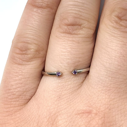 Linea Punto Mini Ring – Light Pink Sapphire