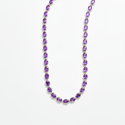 Velara Frame Tennis Necklace – Purple Sapphire