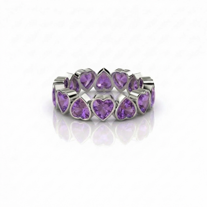 Amore Frame Eternity Ring – Purple Sapphire