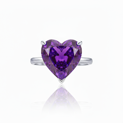 Amore Bold Solitaire Ring – Purple Sapphire