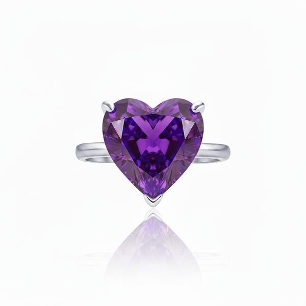 Amore Bold Solitaire Ring – Purple Sapphire