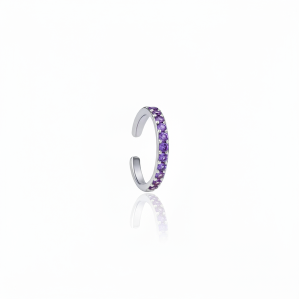 Linea Midi Ear Cuff – Purple Sapphire