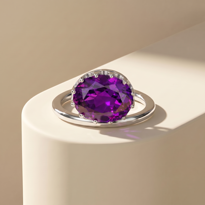 Velara Satellite Ring – Purple Sapphire